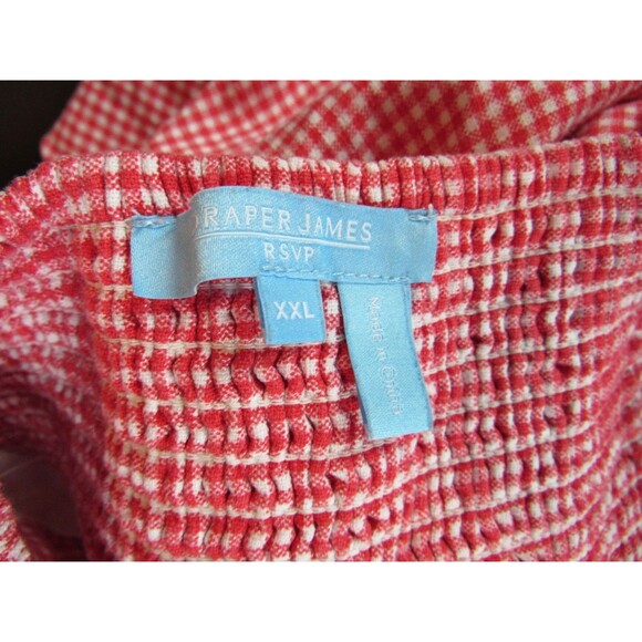 Draper James RSVP Red Gingham Linen Blend Lined Midi Dress Size XXL EUC - Picture 5 of 5